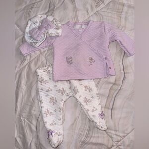 4/$20 Lavender Quilted Baby Outfit‎ with Floral Pants